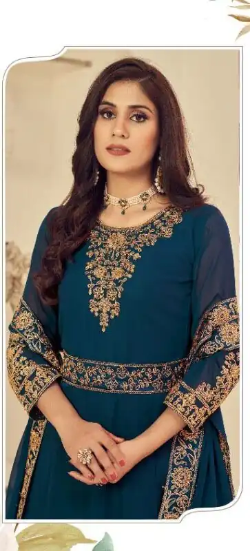 DS 1121 Tea Georgette Salwar Suit with Stone Work. Get it for ₹1999. Wedding, Party, Festive, Events, Delivery 4-6 Working Days. Shop now. | Casual Suits, Jump Suits, Tops & Bottoms, Track Suits, Trendy Wear, Creative suits, Designer Suits, Palazzo Suits, Party Wear Suits, Patiala Suits, Salwar suit, Straight Suits