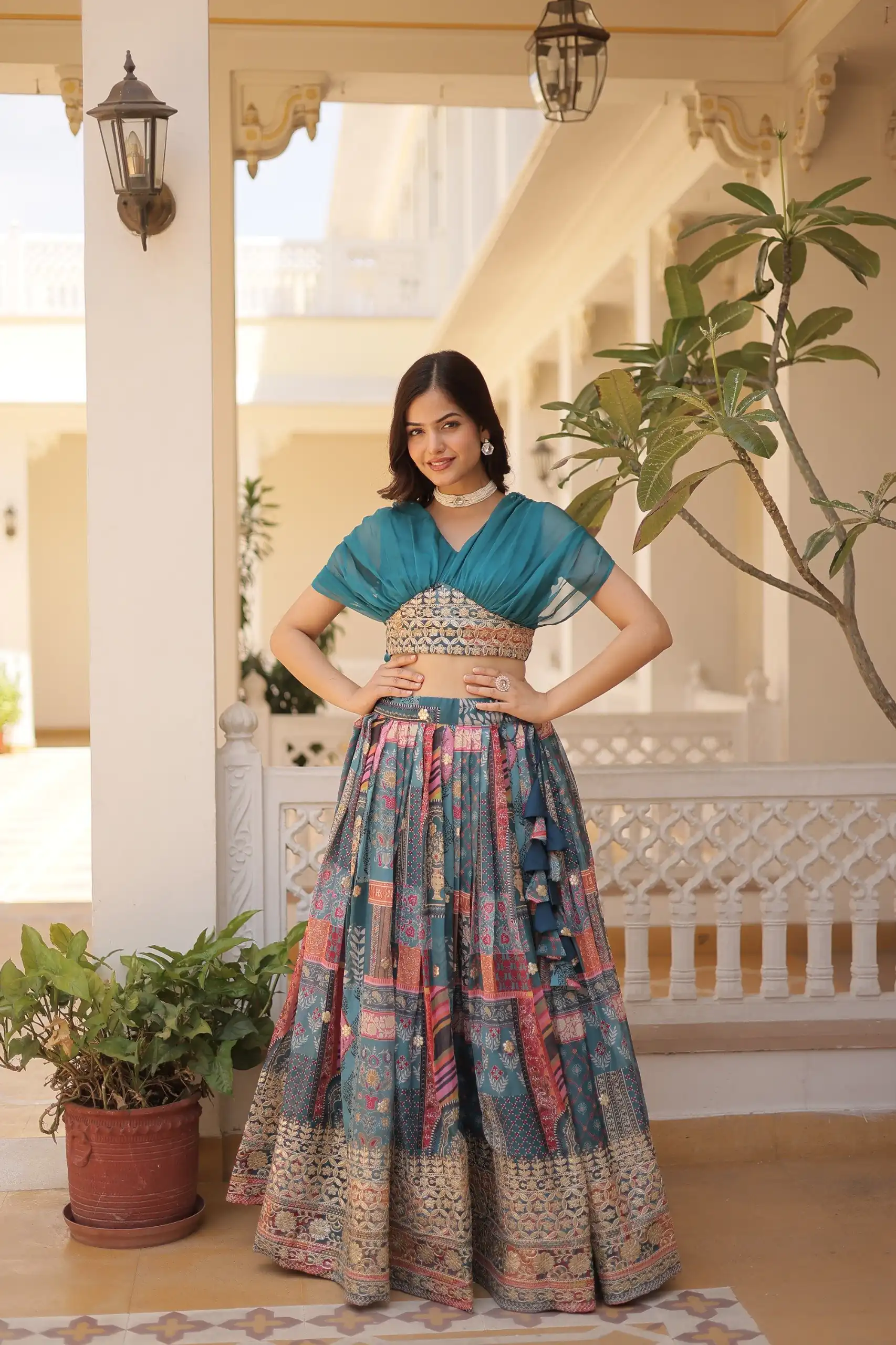 KA 5032 Teal Lehenga Choli Perfect for Wedding, Party, Temple Visit, Anniversary, Haldi – Best Price ₹3149. Delivery 4-6 Working Days. Shop now. | Bollywood Lehenga, Creative Lehenga, Designer Lehenga, Embroidered Lehenga, Lehenga, Party Wear Lehenga