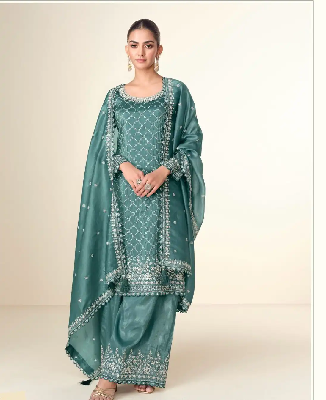 FC ISHITAA Teal Color in Tissue Crush Embroidery Work Salwar Suit . Festive Deal ₹3299. Delivery 4-6 Working Days. Shop now. | Casual Suits, Jump Suits, Tops & Bottoms, Track Suits, Trendy Wear, Creative suits, Designer Suits, Palazzo Suits, Party Wear Suits, Patiala Suits, Salwar suit, Straight Suits