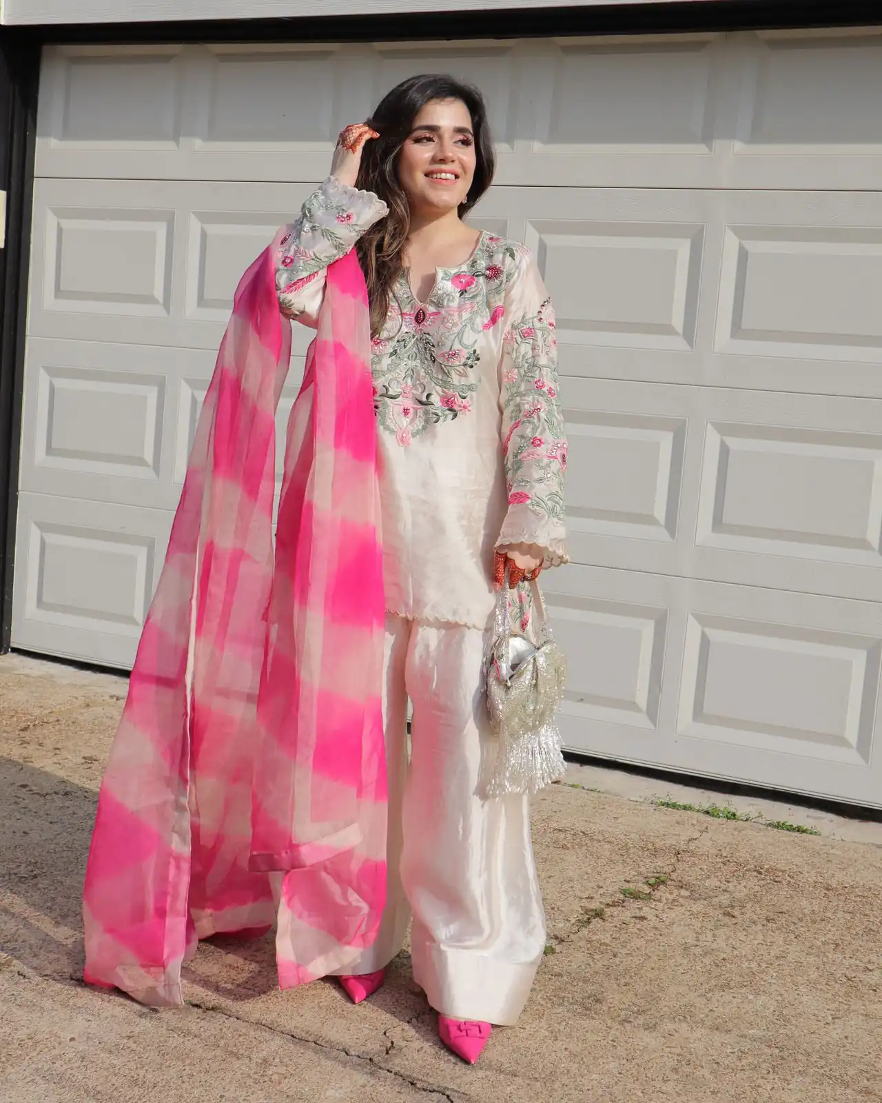 NSR 858 White Crap Silk Salwar Suit with Lace Work & Digital Print. Now at just ₹1899. Delivery 4-6 Working Days. Shop now. | Casual Suits, Jump Suits, Creative suits, Designer Suits, Palazzo Suits, Party Wear Suits, Patiala Suits, Salwar suit, Straight Suits