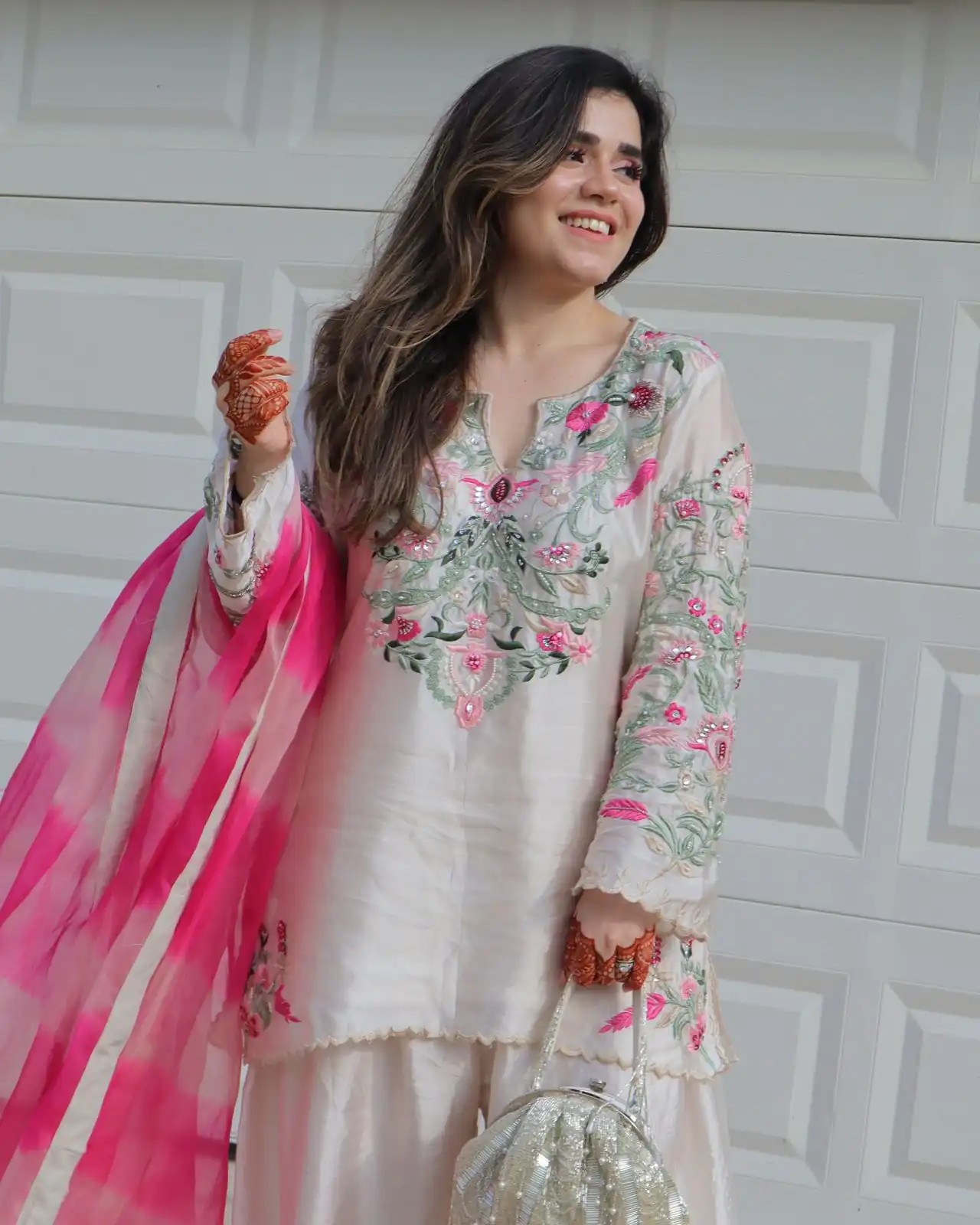 NSR 858 White Crap Silk Salwar Suit with Lace Work & Digital Print. Now at just ₹1899. Delivery 4-6 Working Days. Shop now. | Casual Suits, Jump Suits, Creative suits, Designer Suits, Palazzo Suits, Party Wear Suits, Patiala Suits, Salwar suit, Straight Suits