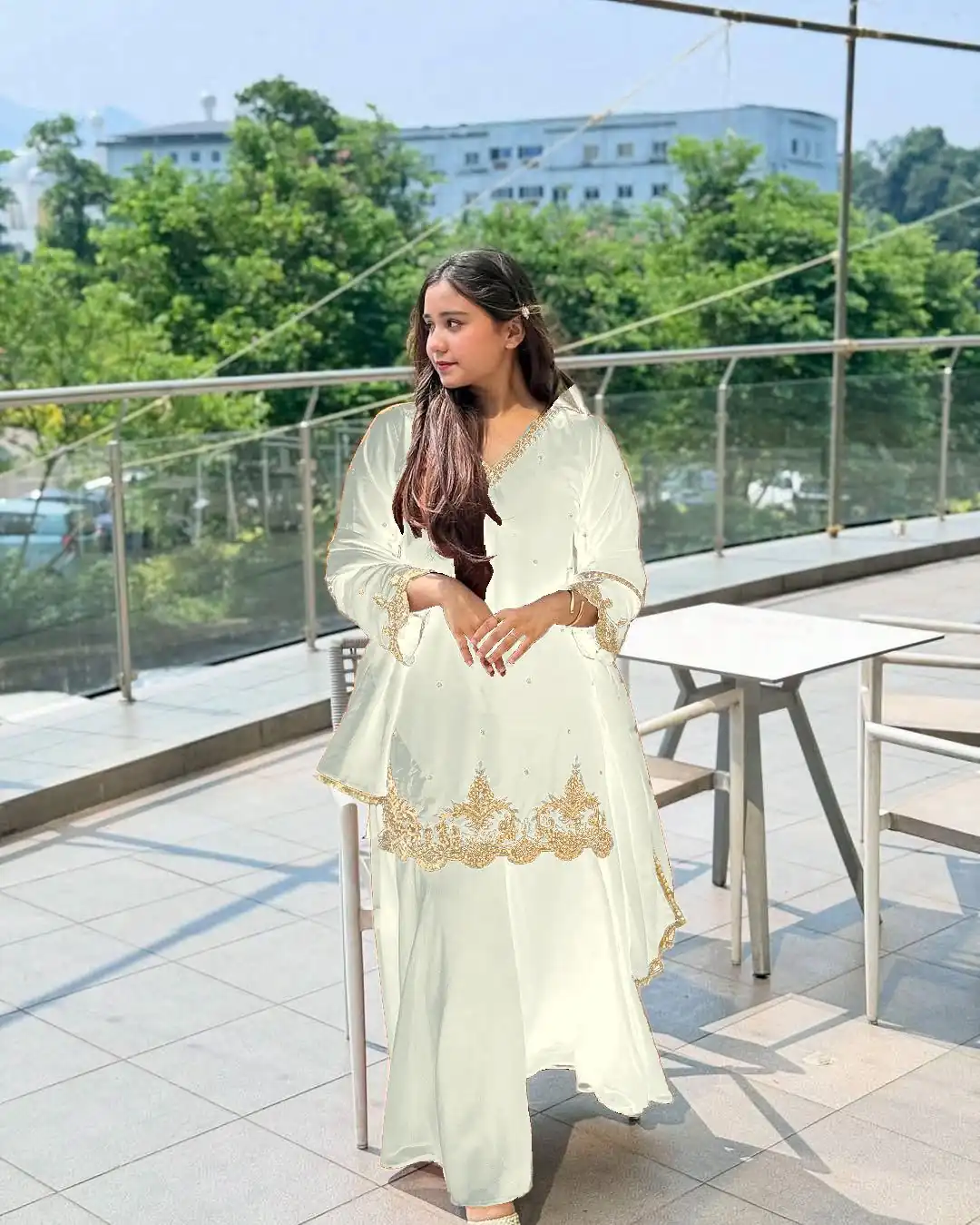 VLM 274 White Fox Georgette Salwar Suit Perfect for Wedding, Party, Reception, Eid, Mehendi – . Introductory Price ₹1899. Delivery 4-6 Working Days. | Casual Suits, Jump Suits, Creative suits, Designer Suits, Palazzo Suits, Party Wear Suits, Patiala Suits, Salwar suit, Straight Suits