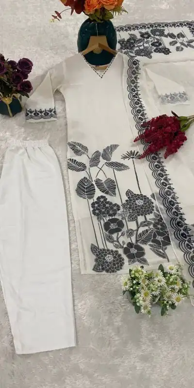 DC 101 White Georgette Salwar Suit Perfect for Wedding, Party, Traditional Day, Durga Puja, Reception – . Now at just ₹1649. Delivery 4-6 Working D | Casual Suits, Jump Suits, Creative suits, Designer Suits, Palazzo Suits, Party Wear Suits, Patiala Suits, Salwar suit, Straight Suits