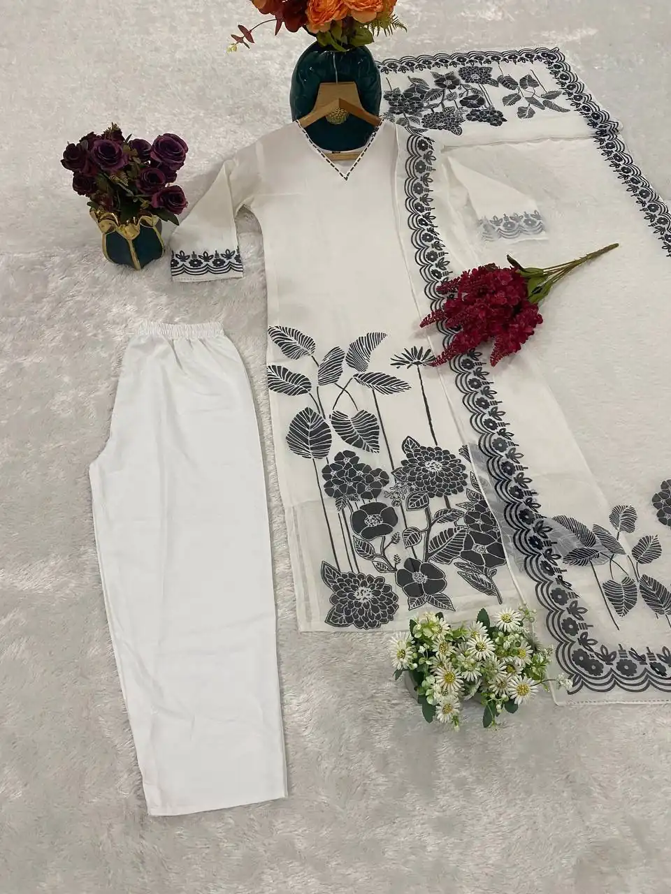 DC 101 White Georgette Salwar Suit Perfect for Wedding, Party, Traditional Day, Durga Puja, Reception – . Now at just ₹1649. Delivery 4-6 Working D | Casual Suits, Jump Suits, Creative suits, Designer Suits, Palazzo Suits, Party Wear Suits, Patiala Suits, Salwar suit, Straight Suits