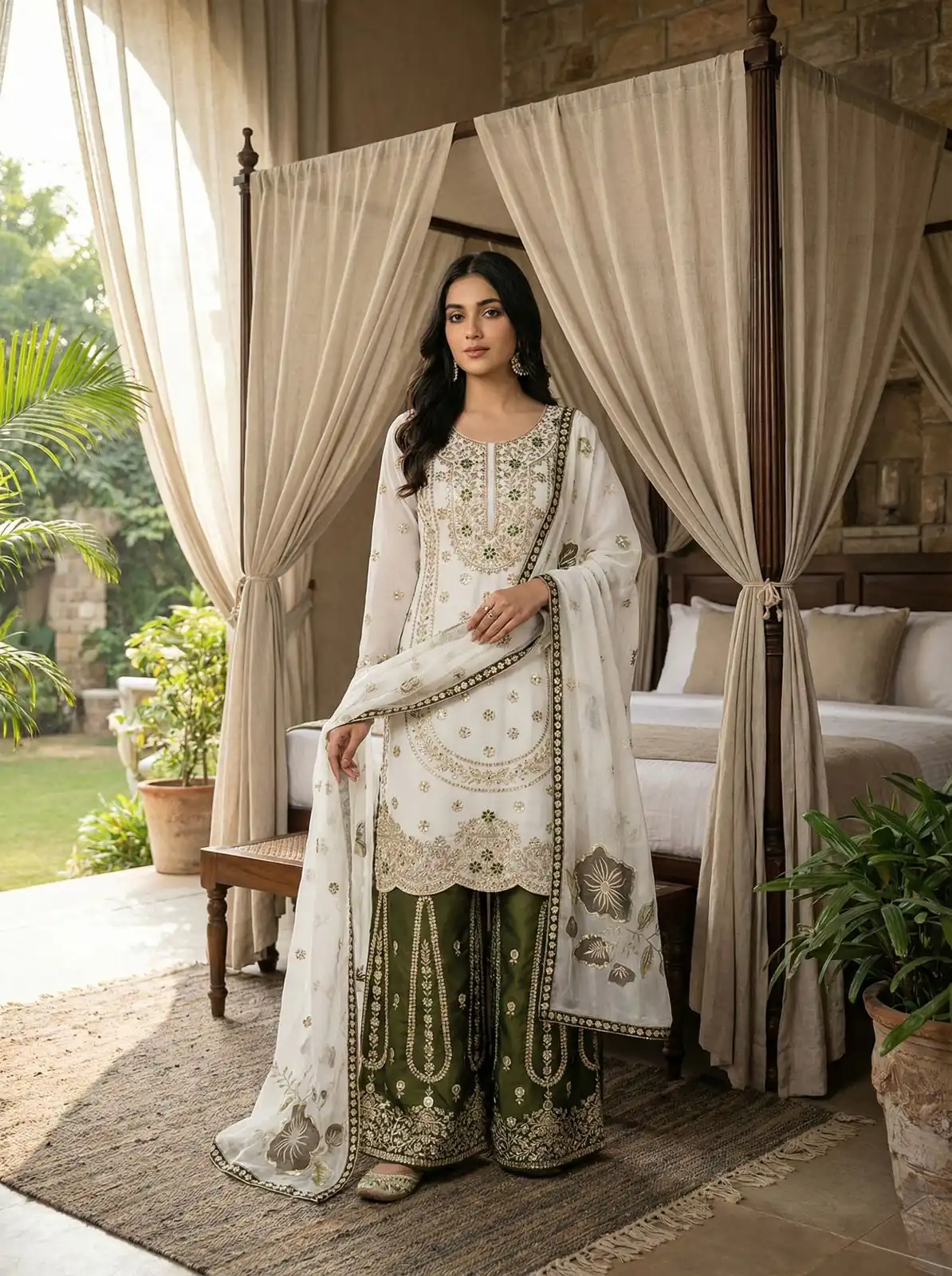 NSR 884 White Organza Silk Salwar Suit with Digital Print & Embroidery Work. Introductory Price ₹2149. Delivery 4-6 Working Days. Shop now. | Casual Suits, Jump Suits, Creative suits, Designer Suits, Palazzo Suits, Party Wear Suits, Patiala Suits, Salwar suit, Straight Suits