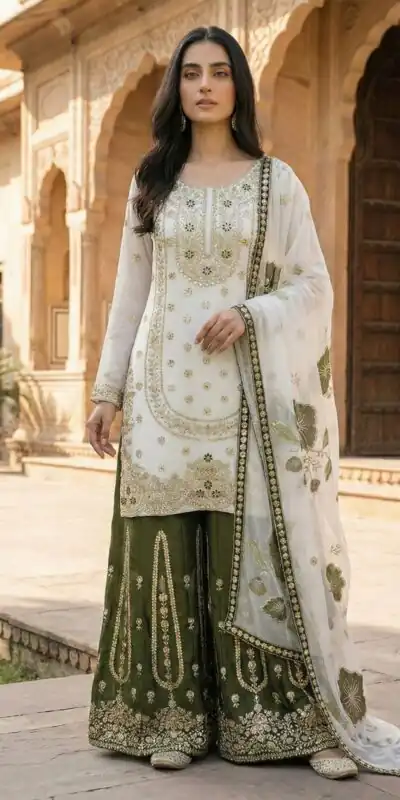 NSR 884 White Organza Silk Salwar Suit with Digital Print & Embroidery Work. Introductory Price ₹2149. Delivery 4-6 Working Days. Shop now. | Casual Suits, Jump Suits, Creative suits, Designer Suits, Palazzo Suits, Party Wear Suits, Patiala Suits, Salwar suit, Straight Suits