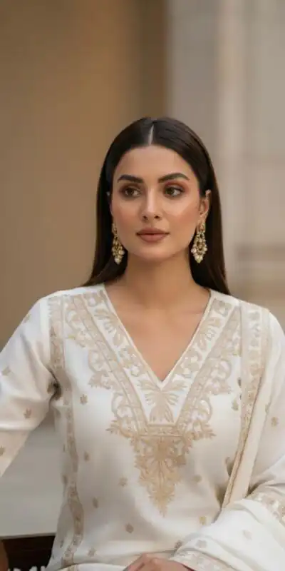 BE 444 White Color Organza Silk Salwar Suit with Embroidery Work. Special Price ₹2099. Delivery 4-6 Working Days. Shop now. | Casual Suits, Jump Suits, Creative suits, Designer Suits, Palazzo Suits, Party Wear Suits, Patiala Suits, Salwar suit, Straight Suits