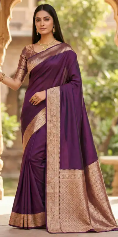 MB 3322 Wine in Color Banarasi Silk Zari Work & Lace Work Saree . Now at just ₹1899. Delivery 4-6 Working Days. Shop now. | Creative Sarees, Bollywood Sarees, Designer Sarees, Embroidered Sarees, Ethnic Saree, Modern Digital sarees, Party Wear Sarees, Sarees