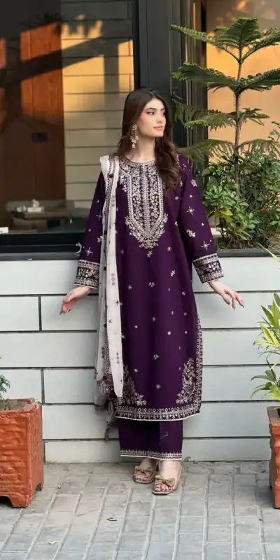 LG 2056 Wine Color Faux Georgette Salwar Suit with Embroidery Work. Get it for ₹2049. Delivery 4-6 Working Days. Shop now. | Casual Suits, Jump Suits, Tops & Bottoms, Track Suits, Trendy Wear, Creative suits, Designer Suits, Palazzo Suits, Party Wear Suits, Patiala Suits, Salwar suit, Straight Suits