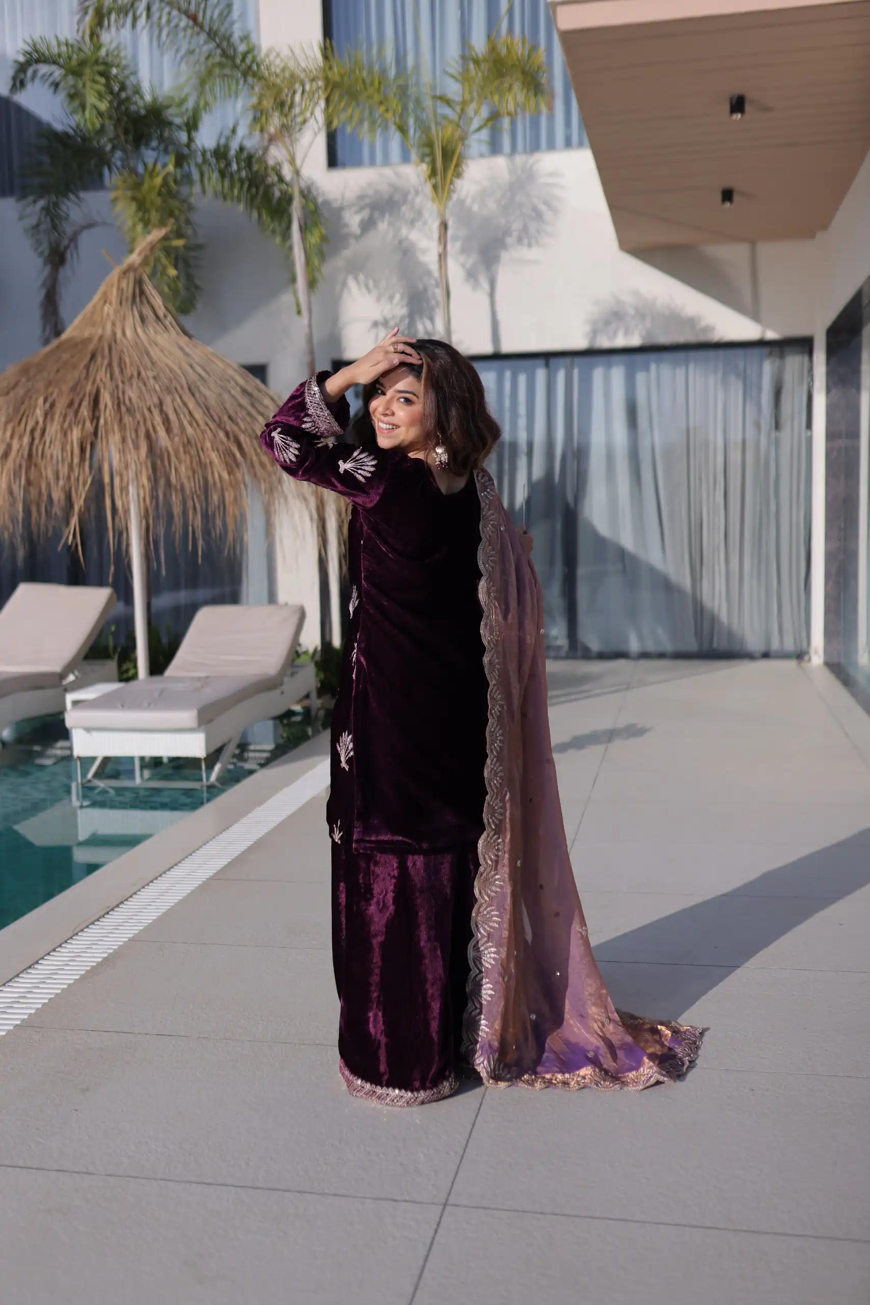 KA 1220 Wine Ice Velvet Salwar Suit with Embroidery Work & Zari Work. Exclusive Offer ₹2499. Delivery 4-6 Working Days. Shop now. | Casual Suits, Jump Suits, Creative suits, Designer Suits, Palazzo Suits, Party Wear Suits, Patiala Suits, Salwar suit, Straight Suits