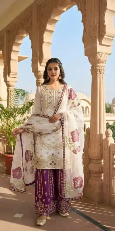 NSR 884 Wine Organza Silk Salwar Suit with Digital Print & Embroidery Work. Introductory Price ₹2149. Delivery 4-6 Working Days. Shop now. | Casual Suits, Jump Suits, Creative suits, Designer Suits, Palazzo Suits, Party Wear Suits, Patiala Suits, Salwar suit, Straight Suits