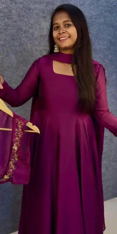 MF 888 Wine Rangoli Silk Gown with Lace Border & Lace Work. Available at ₹1649 only. Delivery 4-6 Working Days. Shop now. | Bollywood Gowns, Creative Gowns, Designer Gowns, Embroidered Gowns, Gowns, Party Wear Gowns