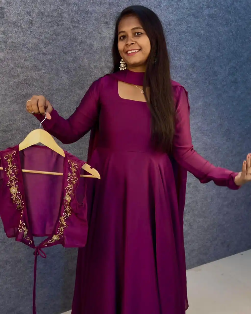 MF 888 Wine Rangoli Silk Gown with Lace Border & Lace Work. Available at ₹1649 only. Delivery 4-6 Working Days. Shop now. | Bollywood Gowns, Creative Gowns, Designer Gowns, Embroidered Gowns, Gowns, Party Wear Gowns