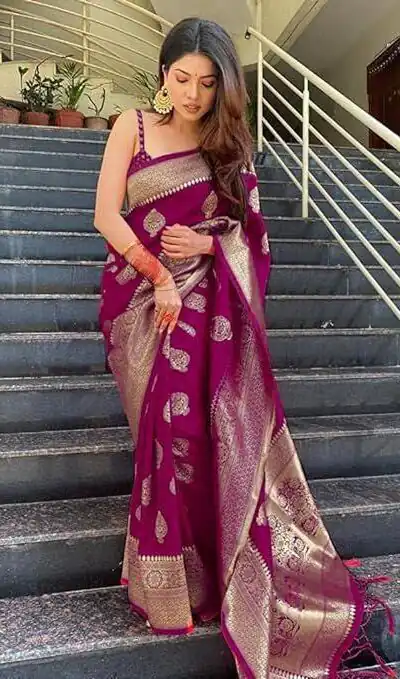 KP 6001 Wine in Soft Lichi Silk Lace Border & Lace Work Saree . Exclusive Offer ₹1399. Delivery 4-6 Working Days. Shop now. | Creative Sarees, Bollywood Sarees, Designer Sarees, Embroidered Sarees, Ethnic Saree, Modern Digital sarees, Party Wear Sarees, Sarees