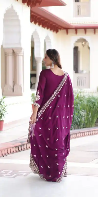 KA 1215 Wine Vichitra Silk Gown Perfect for Wedding, Party, Holi, Anniversary, Mehendi –. Grab it for ₹2449. Delivery 4-6 Working Days. Shop now. | Bollywood Gowns, Creative Gowns, Designer Gowns, Embroidered Gowns, Gowns, Party Wear Gowns