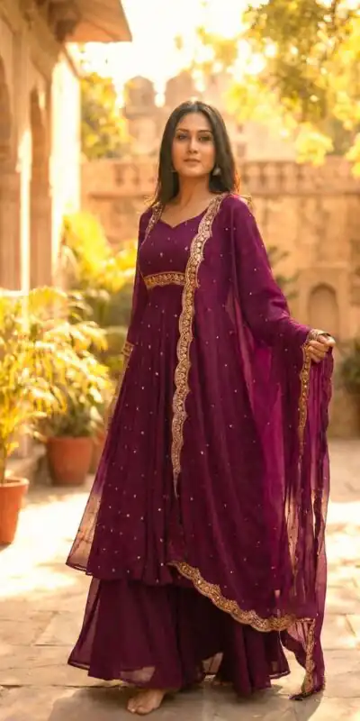 MF 1010 Wine Vichitra Silk Salwar Suit with Zari Work & Embroidery Work. Now at just ₹1769. Delivery 4-6 Working Days. Shop now. | Casual Suits, Jump Suits, Tops & Bottoms, Track Suits, Trendy Wear, Creative suits, Designer Suits, Palazzo Suits, Party Wear Suits, Patiala Suits, Salwar suit, Straight Suits