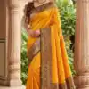 MB 18 Yellow in Color Meenakari Zari Work & Lace Work Saree work. Exclusive Offer ₹2399. Delivery 4-6 Working Days. Shop now. | Creative Sarees, Bollywood Sarees, Designer Sarees, Embroidered Sarees, Ethnic Saree, Modern Digital sarees, Party Wear Sarees, Sarees