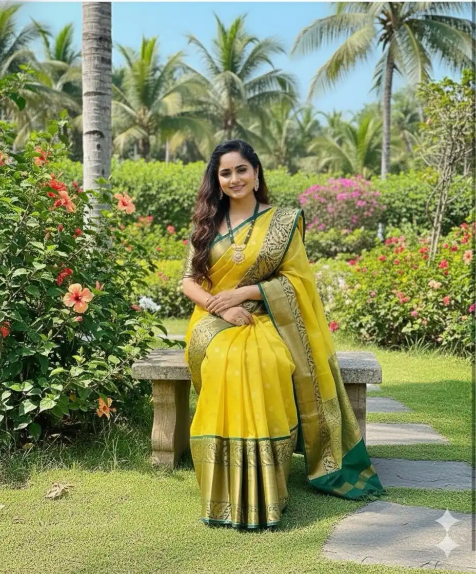 KPR 225 Yellow in Soft Lichi Silk Lace Work & Lace Border Saree . Special Price ₹1449. Delivery 4-6 Working Days. Shop now. | Creative Sarees, Bollywood Sarees, Designer Sarees, Embroidered Sarees, Ethnic Saree, Modern Digital sarees, Party Wear Sarees, Sarees