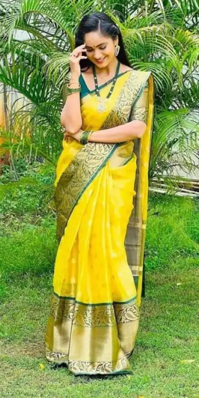KPR 225 Yellow in Soft Lichi Silk Lace Work & Lace Border Saree . Special Price ₹1449. Delivery 4-6 Working Days. Shop now. | Creative Sarees, Bollywood Sarees, Designer Sarees, Embroidered Sarees, Ethnic Saree, Modern Digital sarees, Party Wear Sarees, Sarees