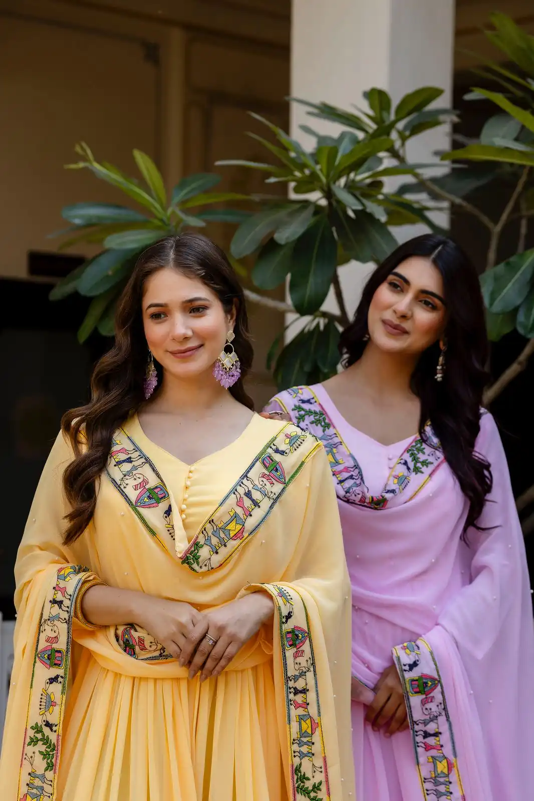 Alluring Pink Georgette Embroider Work Gown - Image 15