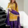 Darling Yellow Chinon Silk Embroider Work Salwar Suit