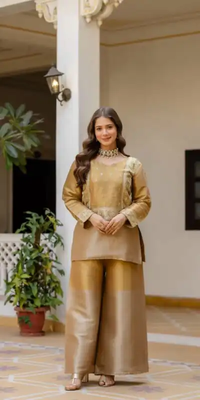 Grand Mustered Banarasi Viscous Beads Work Salwar Suit