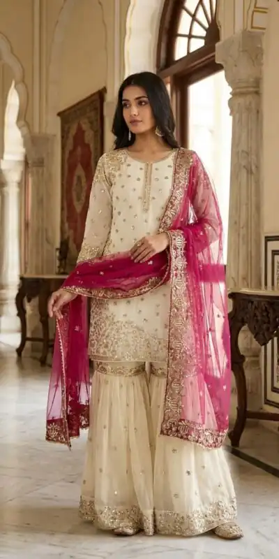 Pink Fendy Silk Embroider Work Salwar Suit