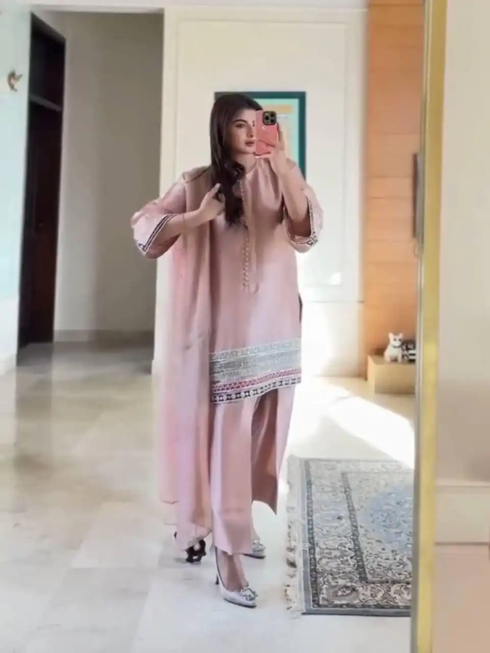 KF 1682 Light Pink Natural Crap Salwar Suit with Embroidery Work. Exclusive Offer ₹1849. Delivery 4-6 Working Days. Shop now. | Casual Suits, Jump Suits, Creative suits, Designer Suits, Palazzo Suits, Party Wear Suits, Patiala Suits, Salwar suit, Straight Suits