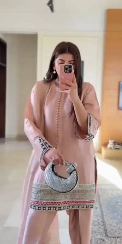 KF 1682 Light Pink Natural Crap Salwar Suit with Embroidery Work. Exclusive Offer ₹1849. Delivery 4-6 Working Days. Shop now. | Casual Suits, Jump Suits, Creative suits, Designer Suits, Palazzo Suits, Party Wear Suits, Patiala Suits, Salwar suit, Straight Suits