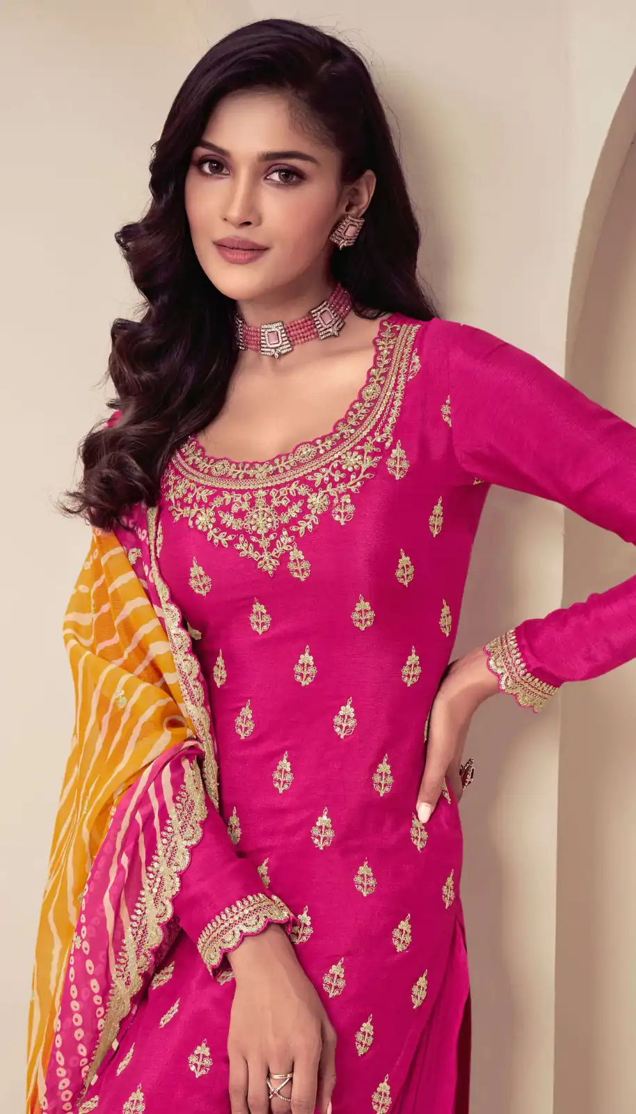 FC 72961 Pink Viscous Chinon Salwar Suit with Lace Work & Embroidery Work. Exclusive Offer ₹2549. Delivery 4-6 Working Days. Shop now. | Casual Suits, Jump Suits, Creative suits, Designer Suits, Palazzo Suits, Party Wear Suits, Patiala Suits, Salwar suit, Straight Suits