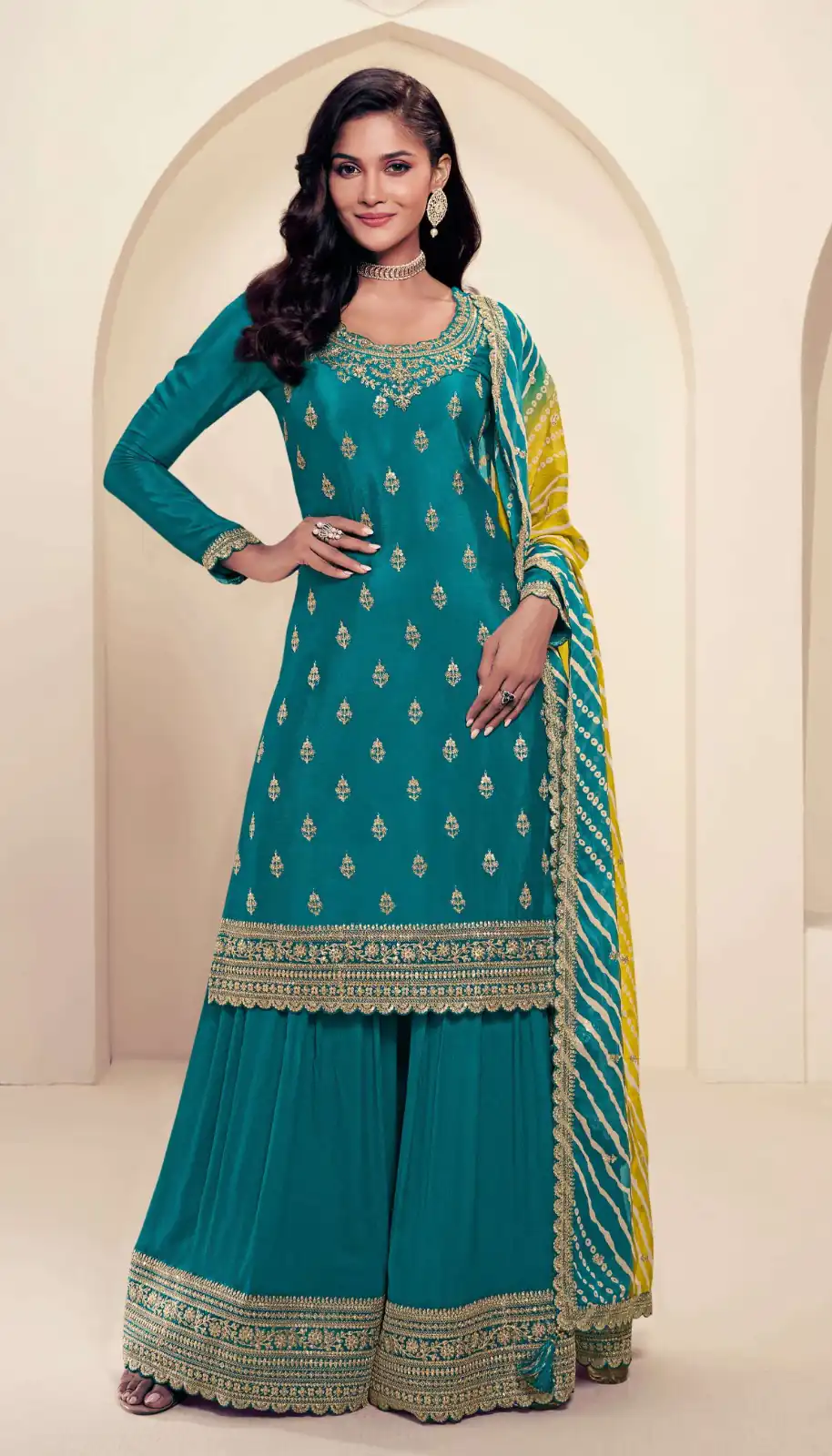 FC 72961 Teal Viscous Chinon Salwar Suit with Lace Work & Embroidery Work. Exclusive Offer ₹2549. Delivery 4-6 Working Days. Shop now. | Casual Suits, Jump Suits, Creative suits, Designer Suits, Palazzo Suits, Party Wear Suits, Patiala Suits, Salwar suit, Straight Suits