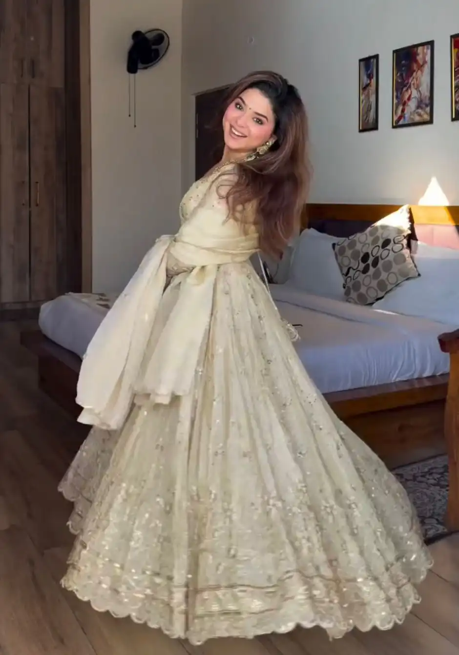 SRK 5329 Cream Crunchy Silk Salwar Suit Perfect for Wedding, Party, Onam, Housewarming, Karwa Chauth – . Get it for ₹2449. Delivery 4-6 Working Days. | Anarkali Suits, Bollywood Anarkali, Creative-Anarkali, Designer Anarkali, Embroidered Anarkali, Party Wear Anarkali