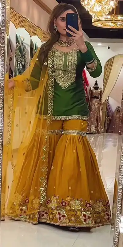 NF 1272 Green Faux Georgette Gown Perfect for Wedding, Party, Makar Sankranti, Karwa Chauth, Ethnic Day – . Now at just ₹2449. Delivery 4-6 Working D | Casual Suits, Jump Suits, Creative suits, Designer Suits, Palazzo Suits, Party Wear Suits, Patiala Suits, Salwar suit, Straight Suits