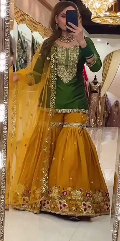 NF 1272 Green Faux Georgette Gown Perfect for Wedding, Party, Makar Sankranti, Karwa Chauth, Ethnic Day – . Now at just ₹2449. Delivery 4-6 Working D | Casual Suits, Jump Suits, Creative suits, Designer Suits, Palazzo Suits, Party Wear Suits, Patiala Suits, Salwar suit, Straight Suits