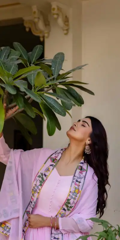 RR 41 Pink Faux Georgette Gown Perfect for Wedding, Party, Makar Sankranti, Karwa Chauth, Ethnic Day – . Now at just ₹2599. Delivery 4-6 Working D | Bollywood Gowns, Creative Gowns, Designer Gowns, Embroidered Gowns, Gowns, Party Wear Gowns