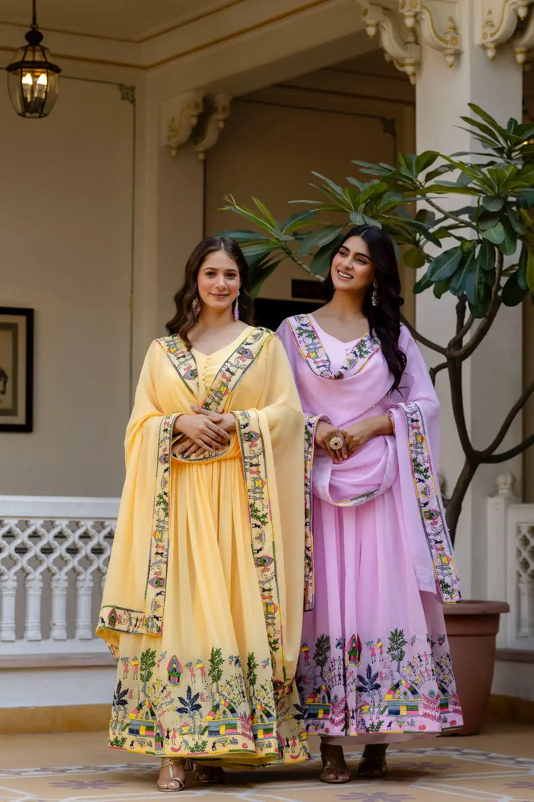 RR 41 Yellow Faux Georgette Gown Perfect for Wedding, Party, Makar Sankranti, Karwa Chauth, Ethnic Day – . Now at just ₹2599. Delivery 4-6 Working D | Bollywood Gowns, Creative Gowns, Designer Gowns, Embroidered Gowns, Gowns, Party Wear Gowns