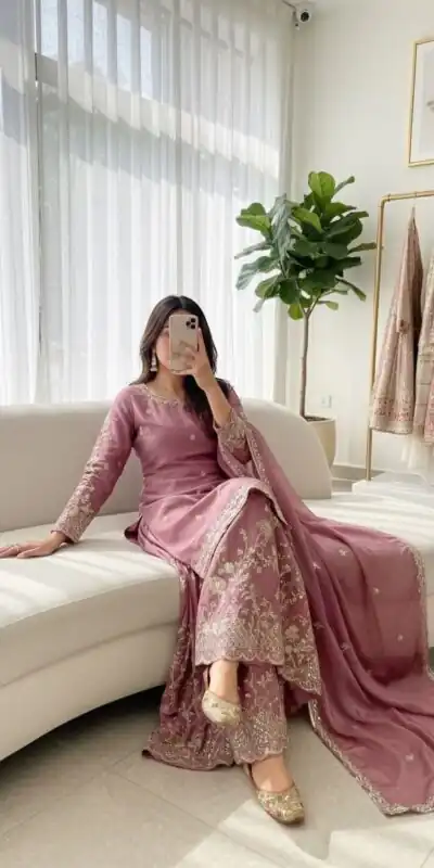 WW 1168 Onion Color Chinon Silk Salwar Suit with Embroidery Work. Online Get it for ₹2099. Delivery 4-6 Working Days. Shop now. | Casual Suits, Jump Suits, Creative suits, Designer Suits, Palazzo Suits, Party Wear Suits, Patiala Suits, Salwar suit, Straight Suits
