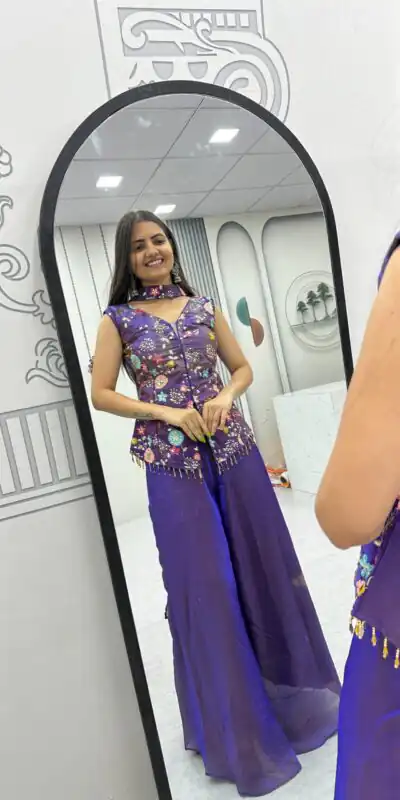 PC 551 Purple Tissue Simmer Salwar Suit with Embroidery Work. Affordable Price ₹2549. Delivery 4-6 Working Days. Shop now. | Casual Suits, Jump Suits, Creative suits, Designer Suits, Palazzo Suits, Party Wear Suits, Patiala Suits, Salwar suit, Straight Suits