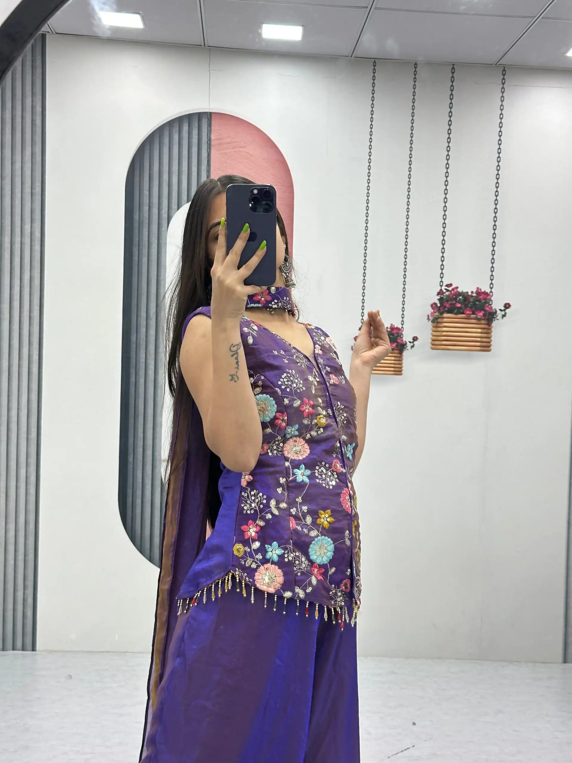 PC 551 Purple Tissue Simmer Salwar Suit with Embroidery Work. Affordable Price ₹2549. Delivery 4-6 Working Days. Shop now. | Casual Suits, Jump Suits, Creative suits, Designer Suits, Palazzo Suits, Party Wear Suits, Patiala Suits, Salwar suit, Straight Suits