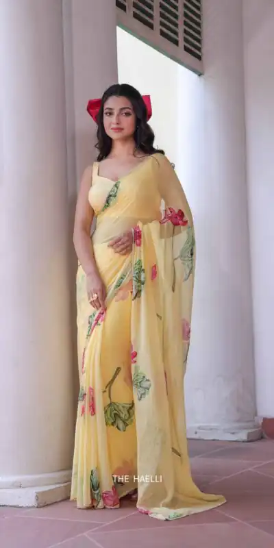 NC 5497 Yellow Soft Tebby Silk Saree. Perfect for Wedding, Party, Onam, Family Gatherings, Mehendi – Festive Deal ₹2049. Delivery 4-6 Working Days | Creative Sarees, Bollywood Sarees, Designer Sarees, Embroidered Sarees, Ethnic Saree, Modern Digital sarees, Party Wear Sarees, Sarees