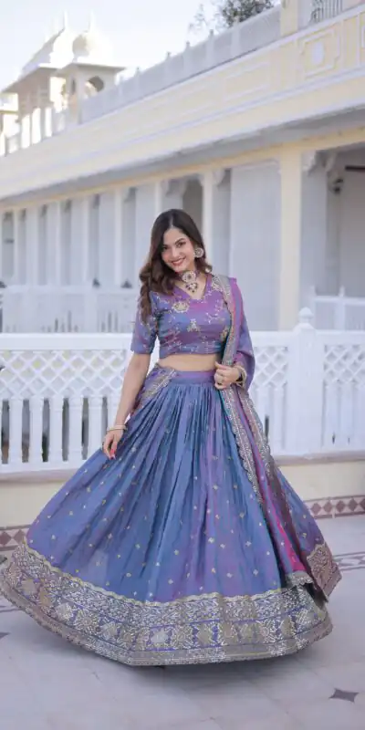 KA 5066 Blue Ysl Silk Lehenga Choli Perfect for Wedding, Party, Lohri, Pongal, Engagement – . Now at just ₹2649. Delivery 4-6 Working Days. Shop now. | Bollywood Lehenga, Creative Lehenga, Designer Lehenga, Embroidered Lehenga, Lehenga, Party Wear Lehenga
