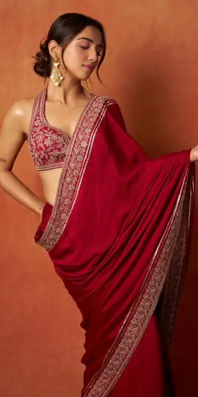 NC 5531 Red Soft Rangoli Silk Saree with Embroidery Work & Lace Work. Special Price ₹1949. Delivery 4-6 Working Days. Shop now. | Creative Sarees, Bollywood Sarees, Designer Sarees, Embroidered Sarees, Ethnic Saree, Modern Digital sarees, Party Wear Sarees, Sarees