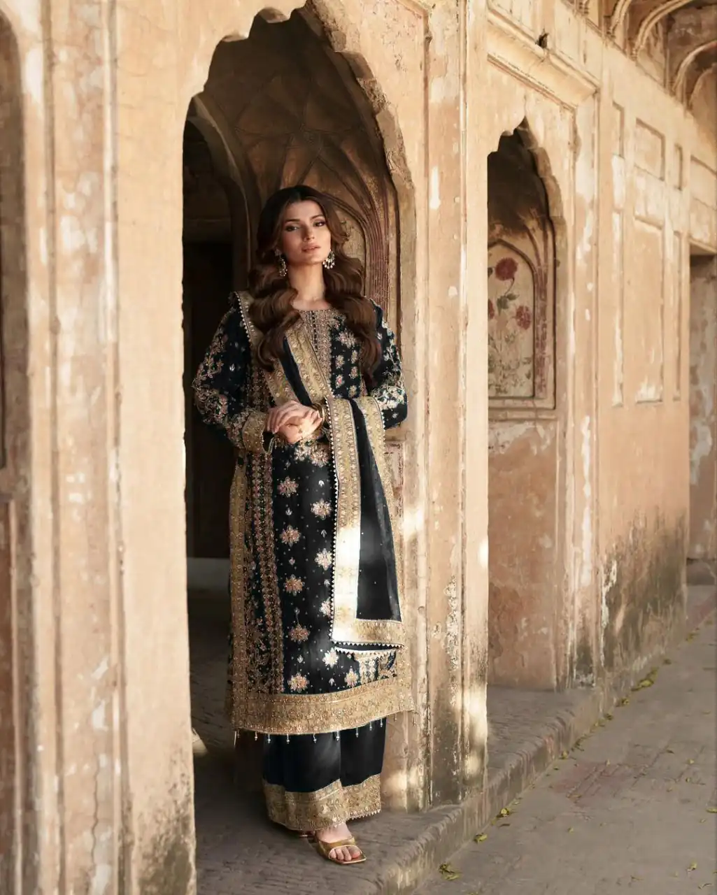 ZF 415 Black Color Georgette Sequence Work Salwar Suit Casual, Wedding, Festive, Events . Expected Delivery  4-6 Working Days @2149/- only      | Casual Suits, Jump Suits, Creative suits, Designer Suits, Palazzo Suits, Party Wear Suits, Patiala Suits, Salwar suit, Straight Suits