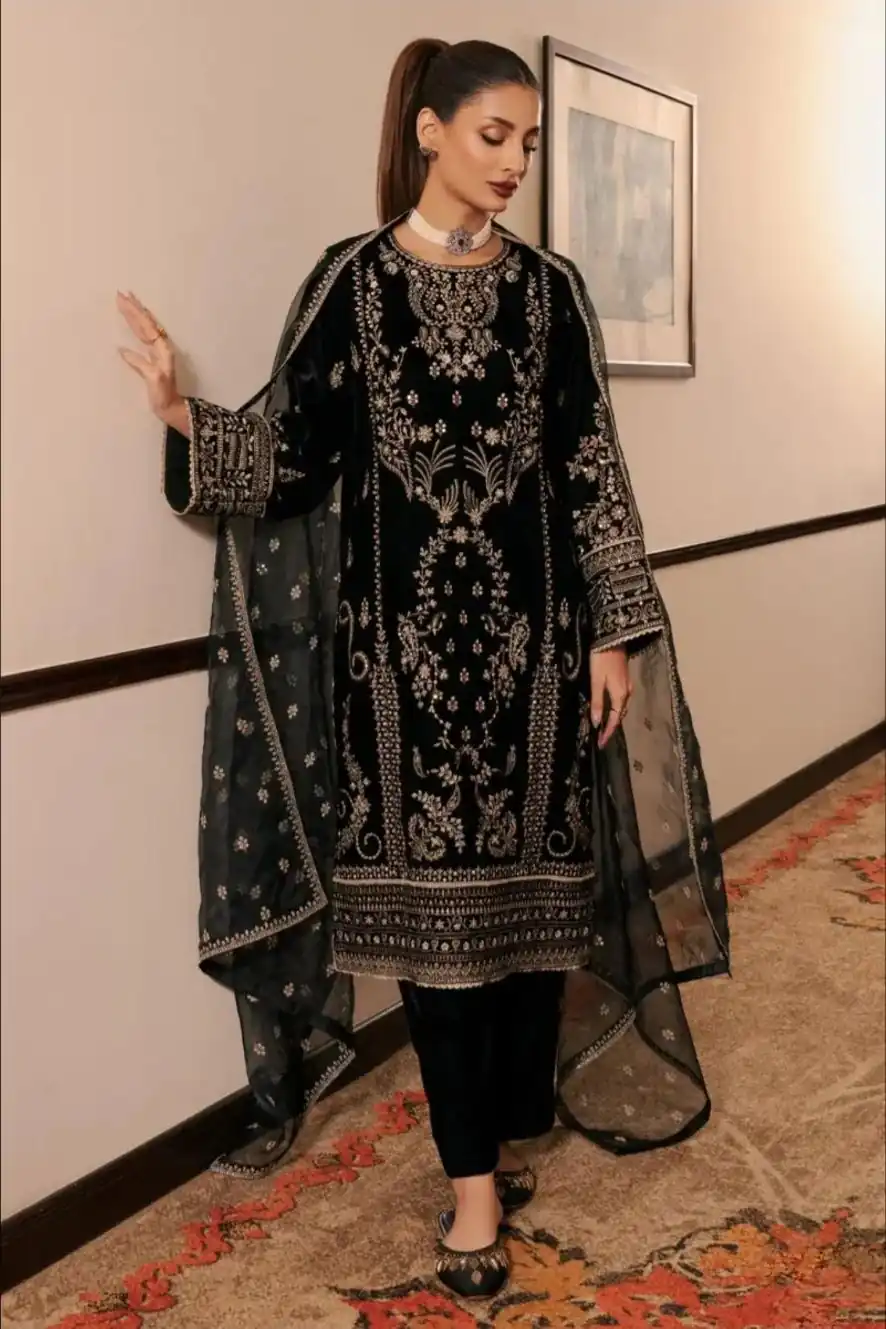 NF 1271 Black Korean Satin Silk Salwar Suit with Lace Work & Embroidery Work. Exclusive Offer ₹2449. Delivery 4-6 Working Days. Shop now. | Casual Suits, Jump Suits, Creative suits, Designer Suits, Palazzo Suits, Party Wear Suits, Patiala Suits, Salwar suit, Straight Suits