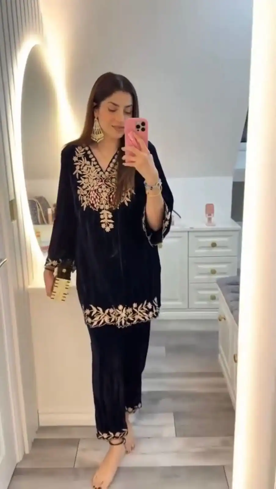 LG 2037 Black in Velvet Embroidery Work Salwar Suit. Wedding, Party, Festive, Events Get it for ₹1799. Delivery 4-6 Working Days. Shop now. | Casual Suits, Jump Suits, Tops & Bottoms, Track Suits, Trendy Wear, Creative suits, Designer Suits, Palazzo Suits, Party Wear Suits, Patiala Suits, Salwar suit, Straight Suits