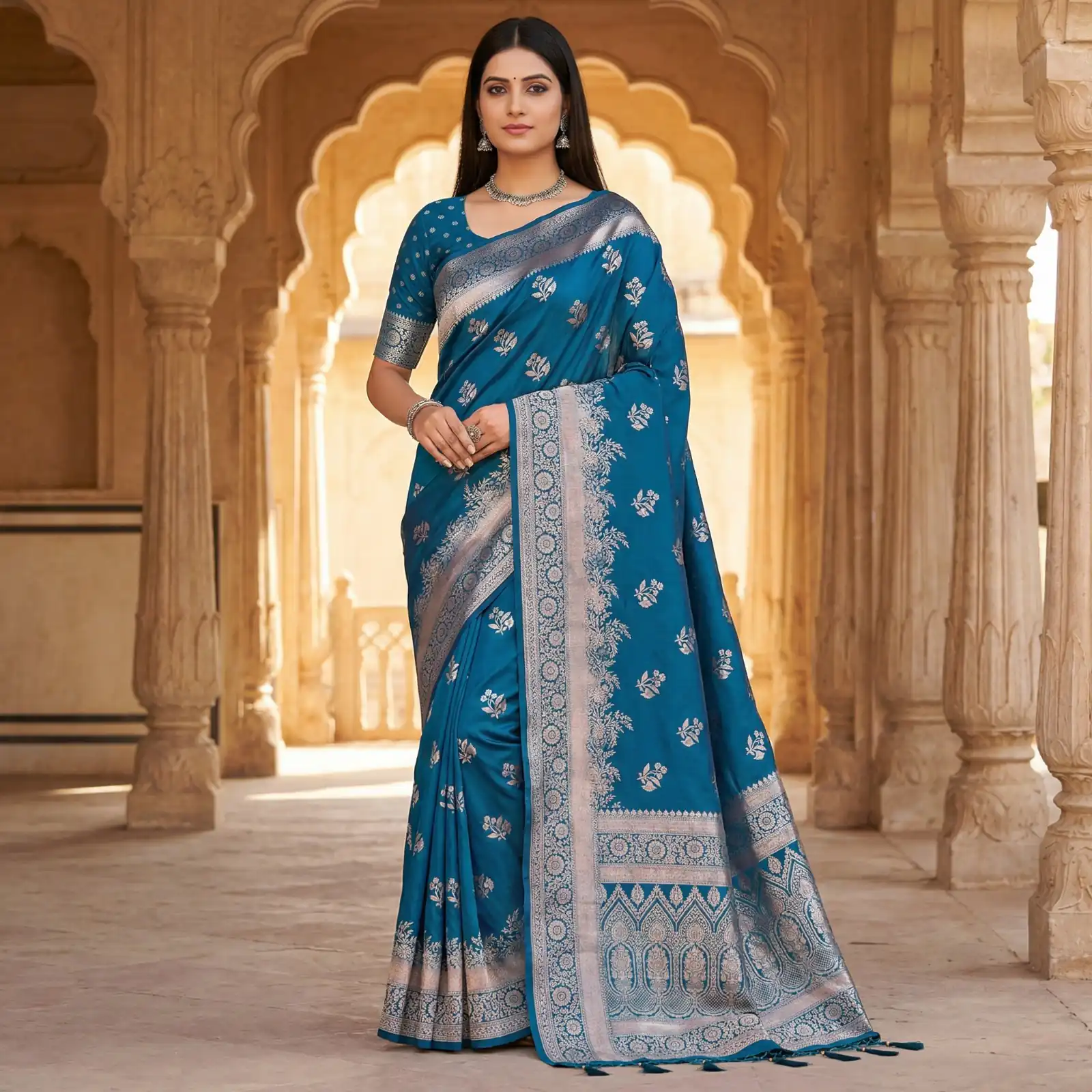 MB 39 Blue Color Banarasi Saree with Zari Work & Lace Work. Introductory Price ₹1899. Delivery 4-6 Working Days. Shop now. | Creative Sarees, Bollywood Sarees, Designer Sarees, Embroidered Sarees, Ethnic Saree, Modern Digital sarees, Party Wear Sarees, Sarees