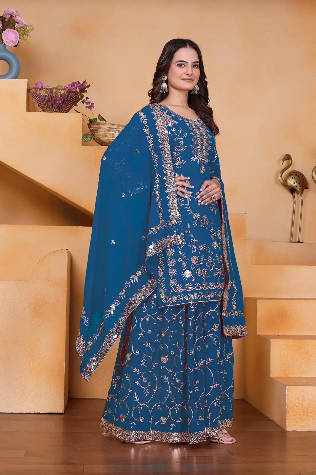 FE 99 Blue Color Fox Georgette Salwar Suit with Embroidery Work. Online Now at just ₹2549. Delivery 4-6 Working Days. Shop now. | Casual Suits, Jump Suits, Creative suits, Designer Suits, Palazzo Suits, Party Wear Suits, Patiala Suits, Salwar suit, Straight Suits