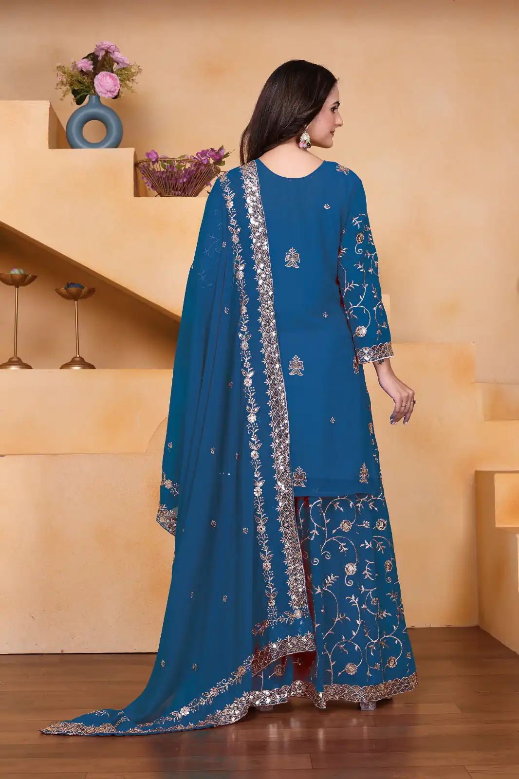 FE 99 Blue Color Fox Georgette Salwar Suit with Embroidery Work. Online Now at just ₹2549. Delivery 4-6 Working Days. Shop now. | Casual Suits, Jump Suits, Creative suits, Designer Suits, Palazzo Suits, Party Wear Suits, Patiala Suits, Salwar suit, Straight Suits