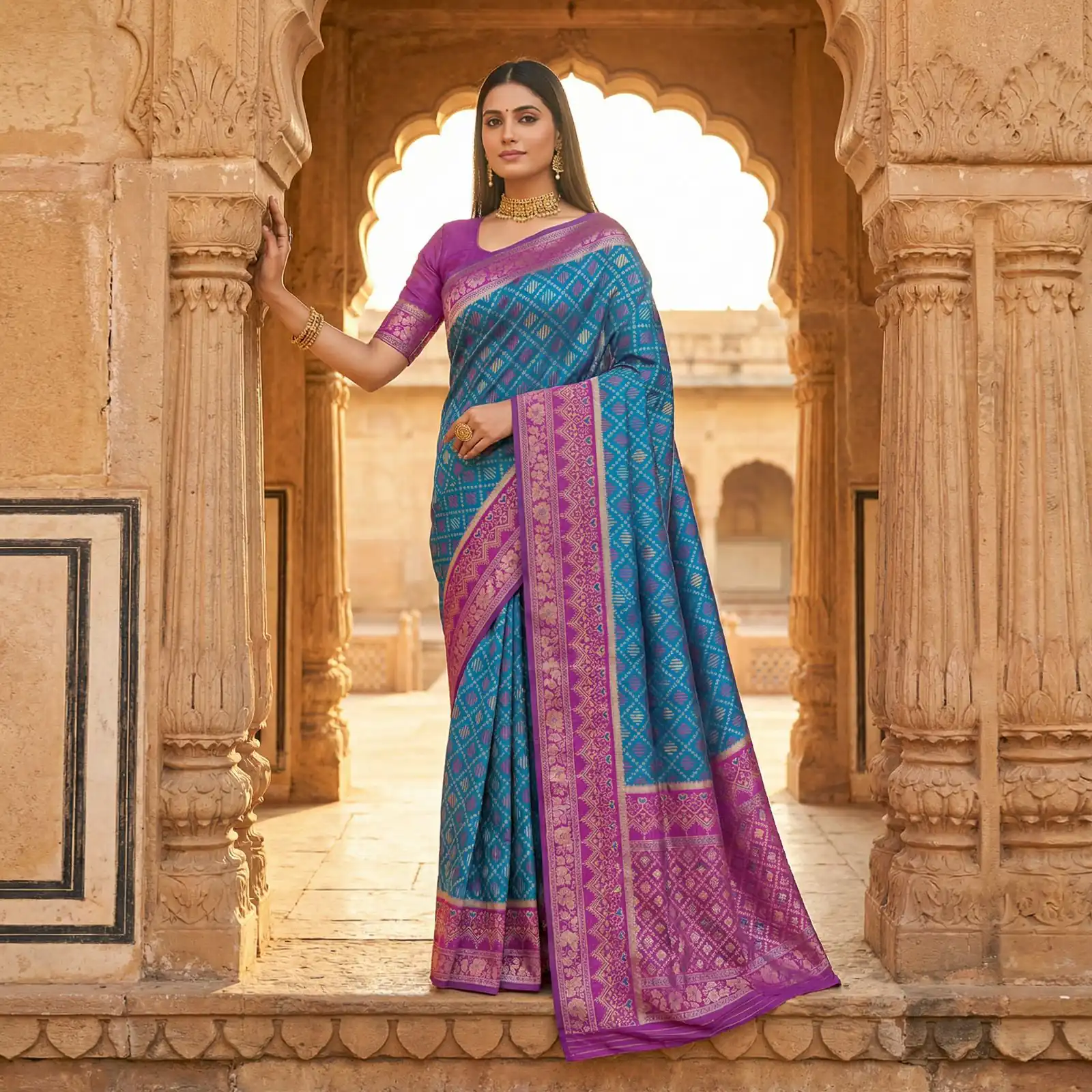 MB 6088 Blue Color Lace Work & Zari Work Sareein Pochampalli Silk. Best Price ₹2049. Delivery 4-6 Working Days. Shop now. | Creative Sarees, Bollywood Sarees, Designer Sarees, Embroidered Sarees, Ethnic Saree, Modern Digital sarees, Party Wear Sarees, Sarees