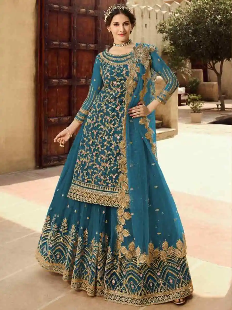DS 15030 Blue Soft Net Salwar Suit Perfect for Wedding, Party, Baisakhi, Makar Sankranti, Pongal – . Special Price ₹2649. Delivery 4-6 Working | Casual Suits, Jump Suits, Creative suits, Designer Suits, Palazzo Suits, Party Wear Suits, Patiala Suits, Salwar suit, Straight Suits